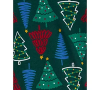 Carter's Toddlers Christmas Tree-Print 100% Snug Fit Cotton Pajamas, 2 Piece Set