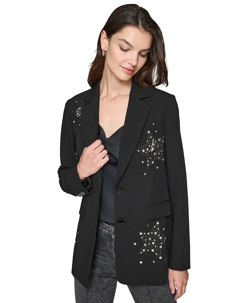 Karl Lagerfeld Paris Women's Embellished Blazer