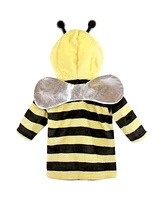 Hudson Baby Unisex Baby Plush Bathrobe and Toy Set, Bee, One Size