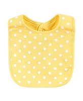 Hudson Baby Infant Girls Cotton Bibs, Girl Bold Family, One Size