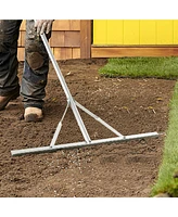 Givimo Aluminum Rake with 36 Inch Wide Rake Head and 68 Inch Long Handle