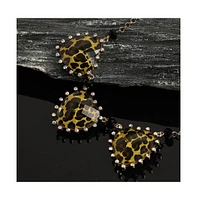 Sohi Women's Cheetah Statement Necklace