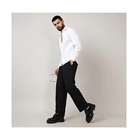 Campus Sutra Men's Chalk White Twisted Crease Shirt