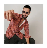 Men's Sienna Brown Animal Print Shirt