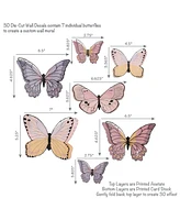 Lambs & Ivy Butterfly Dreams 3-Dimensional Wings Colorful Wall Decals/Stickers