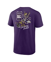 Fanatics Men's Purple Baltimore Ravens Split Zone T-Shirt