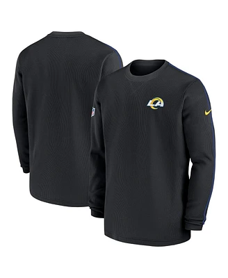 Nike Men's Black Los Angeles Rams 2024 Sideline Coaches Long Sleeve Top