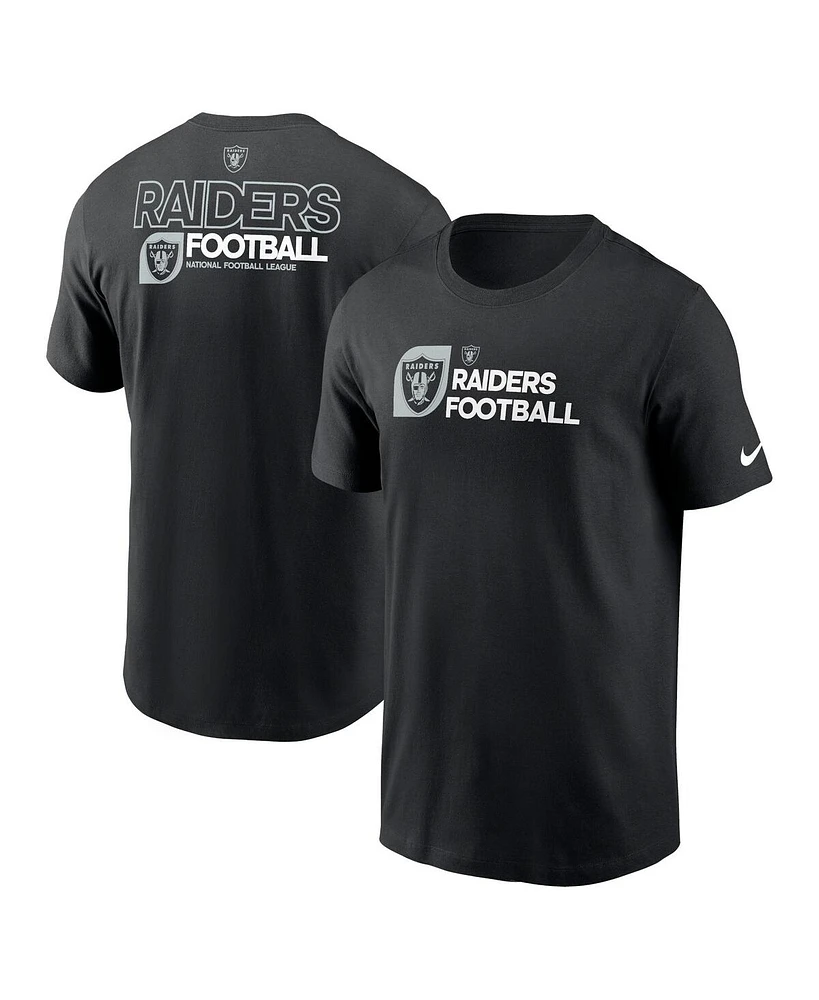 Nike Men's Black Las Vegas Raiders Outline T-Shirt