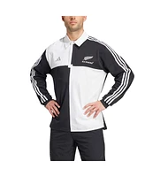 Adidas Men's Black New Zealand Rugby 2024/25 Long Sleeve Polo Jersey