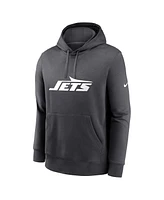 Nike Men's Anthracite New York Jets Club Logo Pullover Hoodie