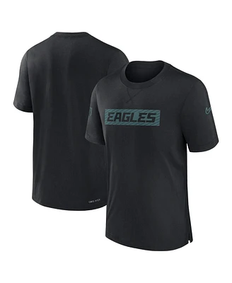 Nike Men's Black Philadelphia Eagles Sideline Player Performance T-Shirt