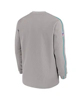 Nike Men's Gray Miami Dolphins 2024 Sideline Coaches Long Sleeve Top