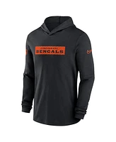 Nike Men's Black Cincinnati Bengals Sideline Hoodie Performance Long Sleeve T-Shirt