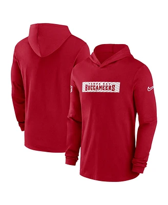 Nike Men's Red Tampa Bay Buccaneers Sideline Hoodie Performance Long Sleeve T-Shirt