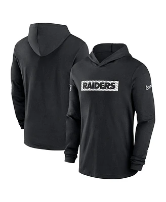 Nike Men's Las Vegas Raiders Sideline Hoodie Performance Long Sleeve T-Shirt