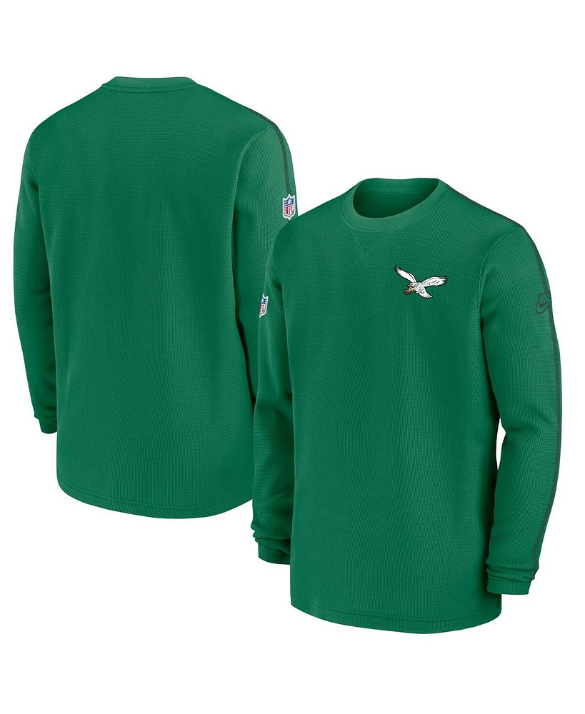 Nike Men's Kelly-Green Philadelphia Eagles Alternate Logo Coach Long Sleeve T-Shirt