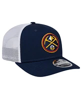 New Era Men's Navy/White Denver Nuggets Trucker 9SEVENTY Coolera Stretch-Snap Hat