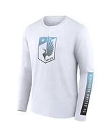 Fanatics Men's White Minnesota United Fc Long Sleeve T-Shirt