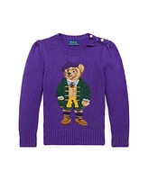 Polo Ralph Lauren Toddler And Little Girls Bear Crewneck Sweater