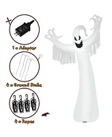 Givimo 12 Feet Halloween Inflatable Spooky Ghost with Blower and Led Lights