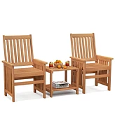 Givimo 3 Pieces Patio Furniture Set with 1.5 Inch Umbrella Hole