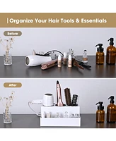 Byootique Bathroom Hair Tool Organizer Acrylic Blow Dryer Holder Storage Stand