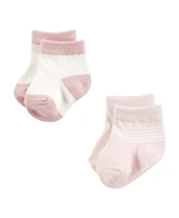 Hudson Baby Baby Girls Sock and Headband 12pc Set, Basic Pink Gray, 0-9 Months