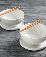 Infuse Asian 8-Pc. Ceramic Ramen Bowl & Accessories Set
