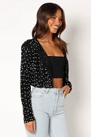 Petal and Pup Women's Monica All Over Pearl Crop Jacket