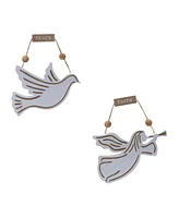 Slickblue Set of 6 Dove and Angel Christmas Ornaments for Festive Holiday Decor