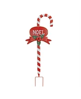 Slickblue Set of 3 Candy Cane Stakes – Festive Garden Decorations for the Holidays