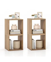 Sugift 2 Cubes Stackable Bookcase for Living Room and Study