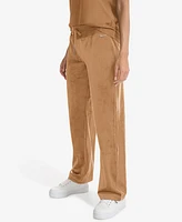Calvin Klein Women's Velour Wide-Leg Pants