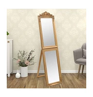 vidaXL Free-Standing Mirror Gold 17.7"x70.9"