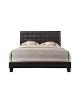 Streamdale Furniture Queen Bed In Espresso Pu