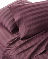 Lastact! Charter Club 1.5" Stripe 550 Thread Count 100% Cotton 4-Pc. Sheet Set, Full, Exclusively at Macy's