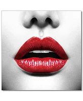 Simplie Fun Red Lips Acrylic Wall Art (40 H X 40 W)