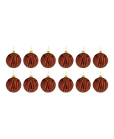 Slickblue Set of 12 Amber Glass Ball Ornaments for Stylish Holiday Decor