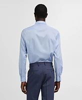 Mango Men's Micro-Print Twill Dress Shirt