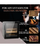 Streamdale Furniture Father's Day Gift: 50L Cigar Humidor with 250 Count Capacity & 3-in-1 Control