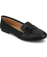 Journee Women's Marci Wide Width Slip On Round Toe Loafer