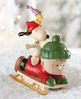 From The Vault! Lenox Snoopy Sledding Adventure Figurine