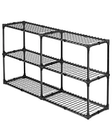 Streamdale Furniture 2-Pack 3-Tier Wire Storage Shelves with Covers