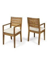 Nestor Acacia Wood Dining Chair, Beige