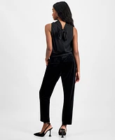 I.n.c. International Concepts Petite High Rise Velvet Pants, Created for Macy's