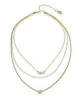 Steve Madden Two-tone Knot Layered Necklace