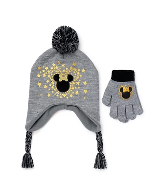 Minnie Mouse Hat And Glove Set