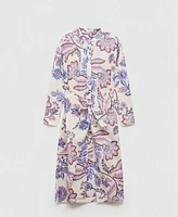 Mango Women's Printed Bow Dress