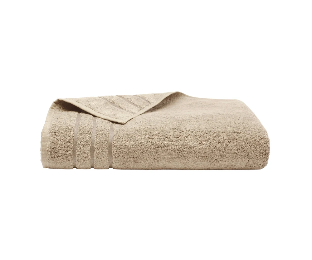 Cariloha Bath Sheet | Stone | 40"x72" | Turkish Cotton & Viscose Material Blend | Extra Smooth, Odor Resistant and Highly Absorbent