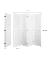 Streamdale Furniture 5.6Ft Pegboard Room Divider, Privacy Screen, Display Panel